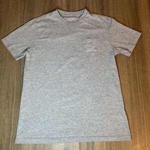 Vineyard Vines Youth XL 18 Whale Pocket T-Shirt Gray Short Sleeve Logo Tee